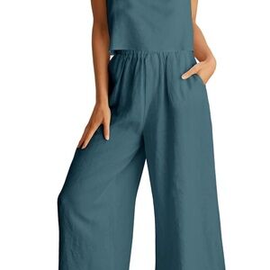 Square Neck Blue Top